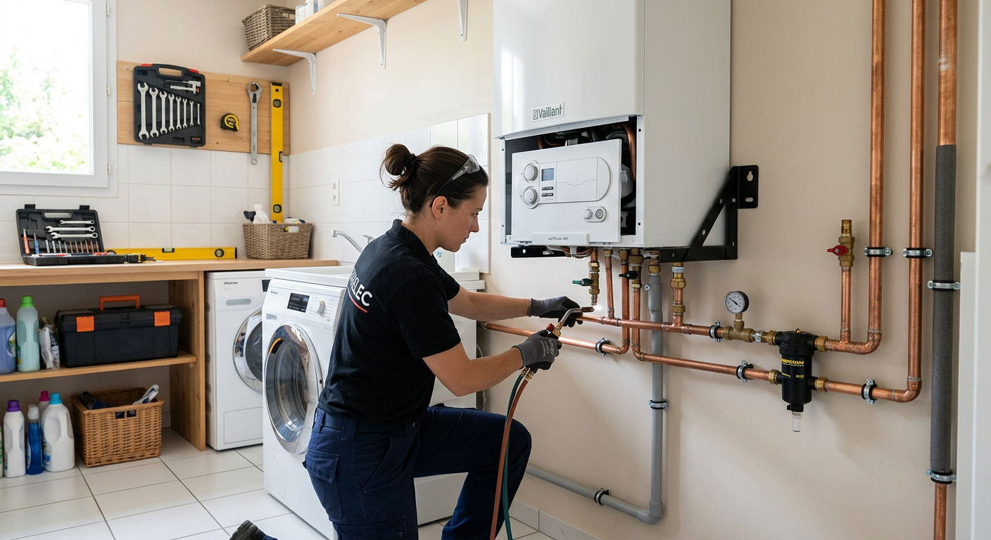 Installation de chaudière neuve à condensation à Évry-Courcouronnes 91