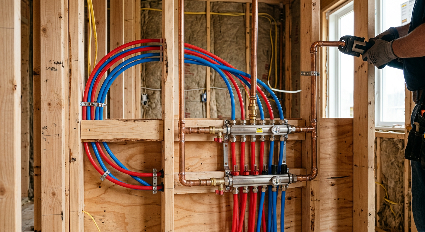 Création de réseau plomberie en PER à Évry-Courcouronnes 91